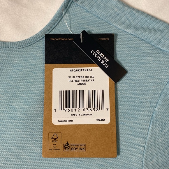 NWT The North Face Scoop-Back Ribbed T-shirt - Picture 4 of 13